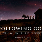 Following God Even When it is Difficult bulletin